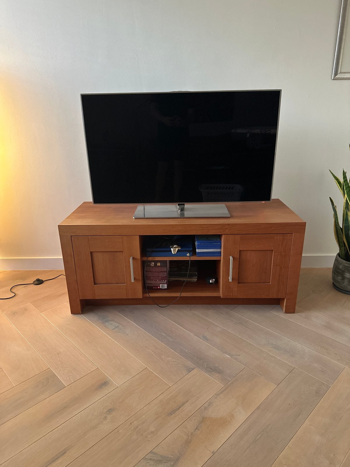 TV Meubel Kersenfineer (ca. 2008) - 130x55x45cm, Ophalen, Gebruikt, 100 tot 150 cm, Minder dan 100 cm
