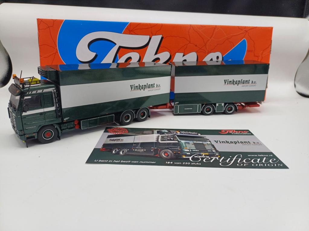 Tekno Scania 143 streamline combi Vinkaplant, Ophalen of Verzenden, Zo goed als nieuw, Bus of Vrachtwagen, Tekno