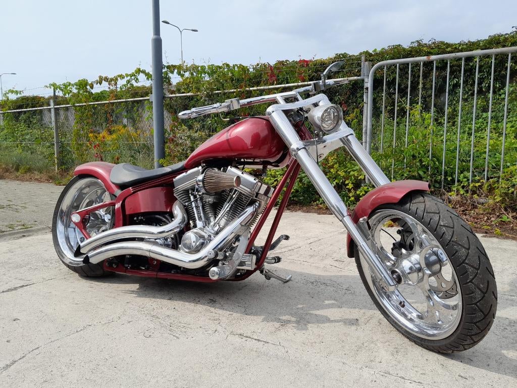 Eigenbouw Softail chopper, Motoren, Motoren | Overige merken, Particulier, Chopper, meer dan 35 kW, 2 cilinders, Minimaal motorrijbewijs A2