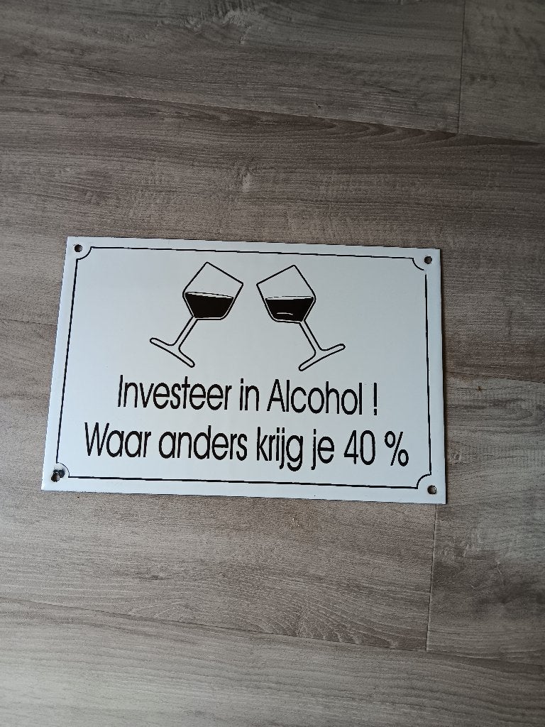 Emaille reclamebord, Ophalen, Gebruikt, Reclamebord