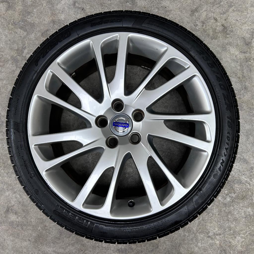 18 inch originele velgen + zomerbanden Volvo V60 V70, 18 inch, Gebruikt, Banden en Velgen, Ophalen of Verzenden