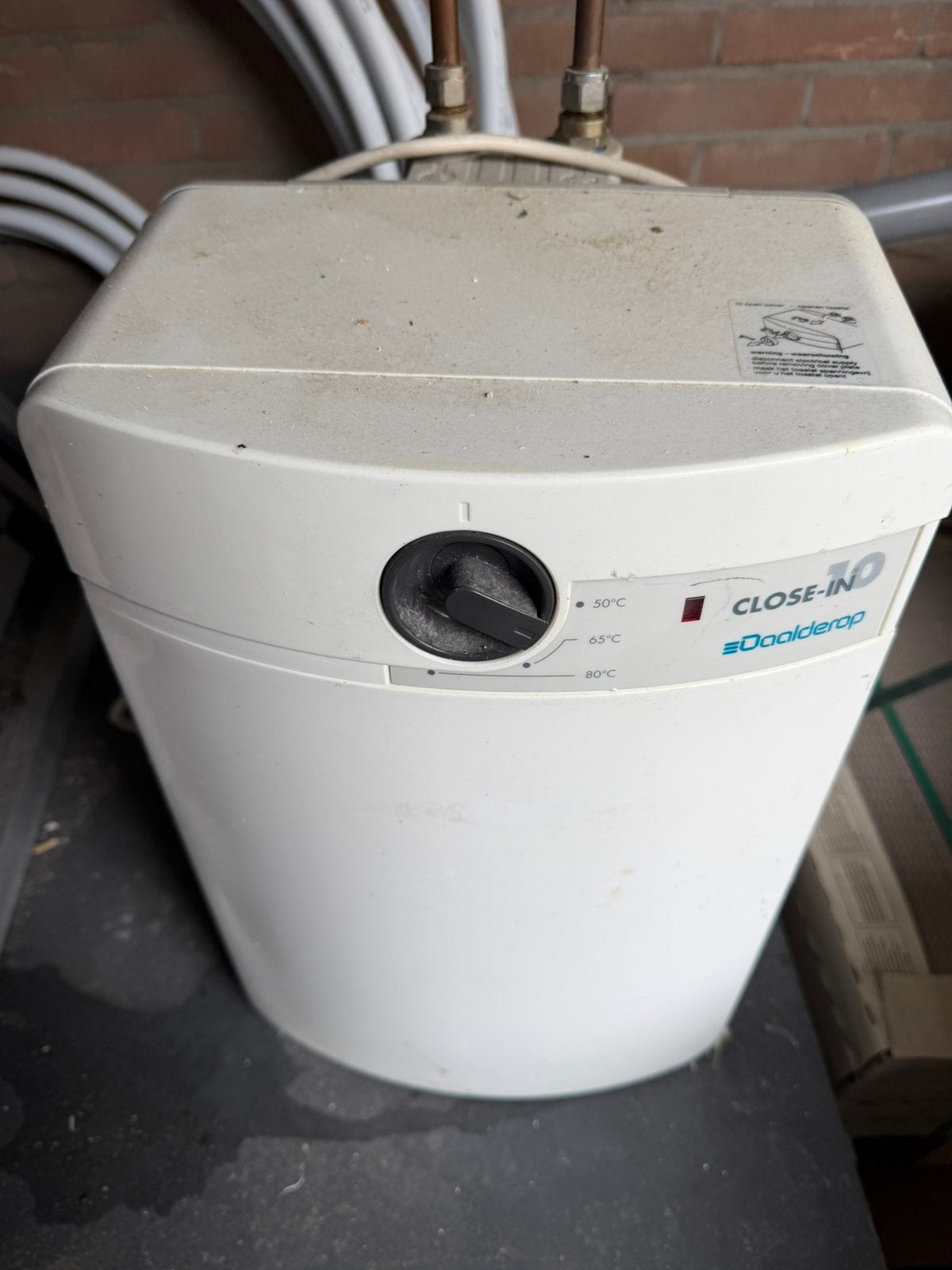 Daalderop Close-in 10 liter boiler, Doe-het-zelf en Verbouw, Geisers en Boilers, Gebruikt, Aardgas, Minder dan 20 liter, Ouder dan 10 jaar