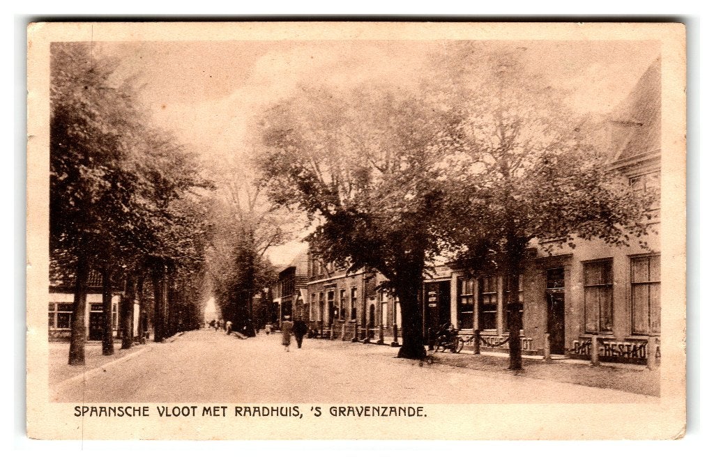 's-Gravenzande, Spaansche Vloot met Raadhuis, Verzamelen, Verzenden, 1920 tot 1940, Gelopen, Zuid-Holland