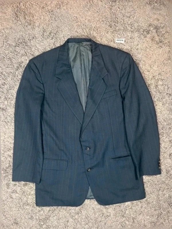 Vintage Christian Dior Colbert navy pinstripe Jacket, Christian Dior, Blauw, Overige maten, Ophalen of Verzenden