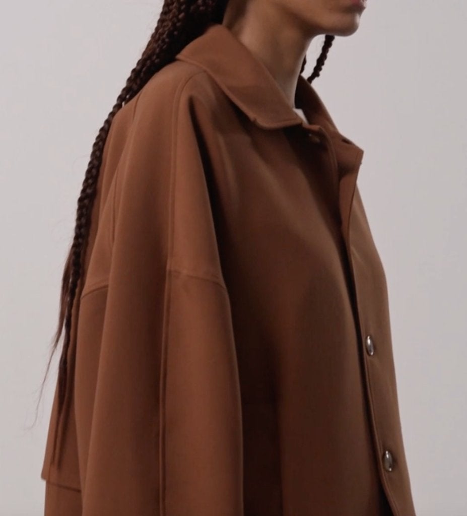 tof oversized jasje herfsttint Cold Laundry mt M/L ZGAN, Kleding | Dames, Maat 38/40 (M), Bruin, Verzenden, Zo goed als nieuw