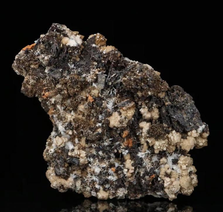 BULTFONTEINIET kristallen op OLMIIET uit Zuid-Afrika., Ophalen of Verzenden, Mineraal