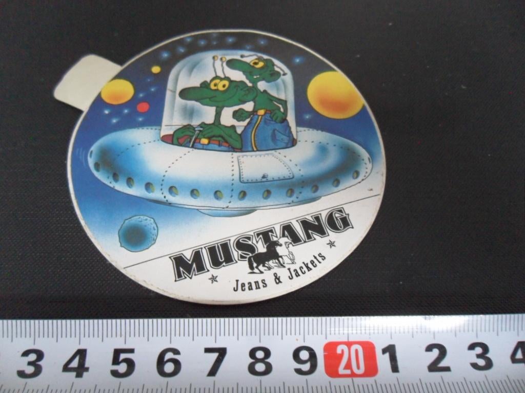 sticker MUSTANG Jeans & Jackets  ruimteschip, Ophalen, Zo goed als nieuw