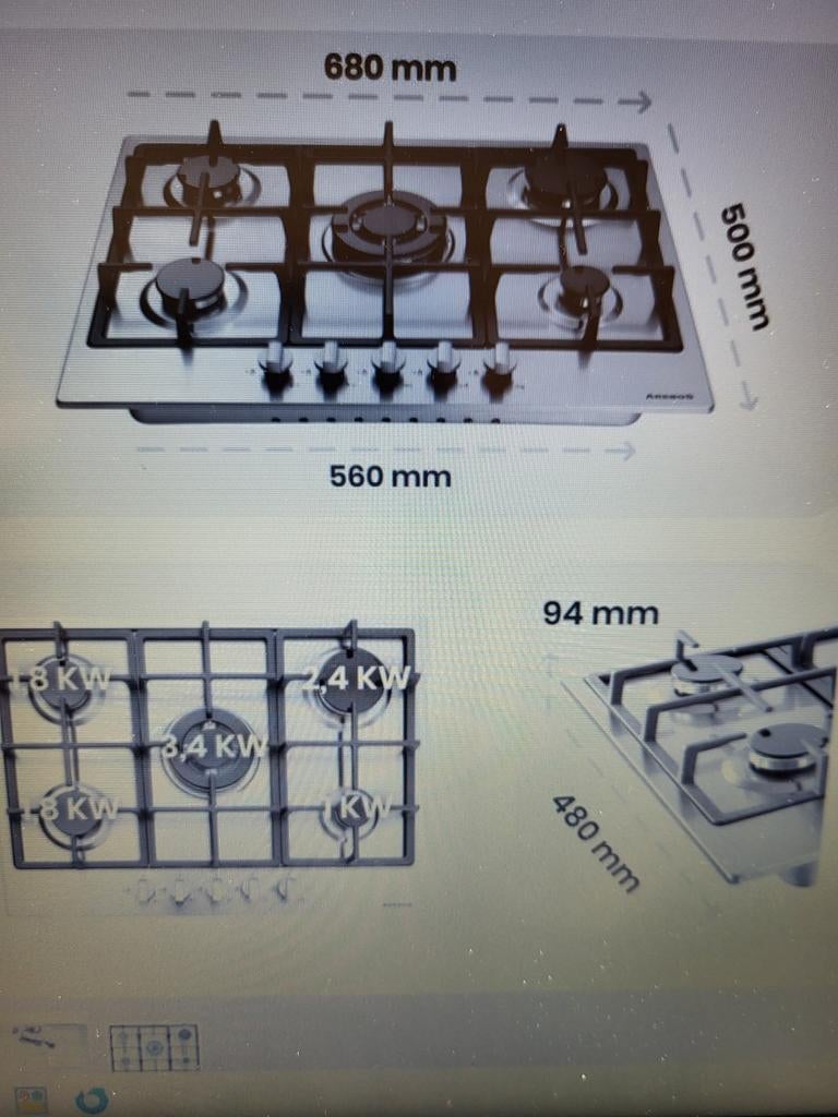 Nieuw 5-pits gasfornuis in doos - Vaste prijs 100 euro, Witgoed en Apparatuur, Fornuizen, Minder dan 85 cm, 60 cm of meer, Nieuw