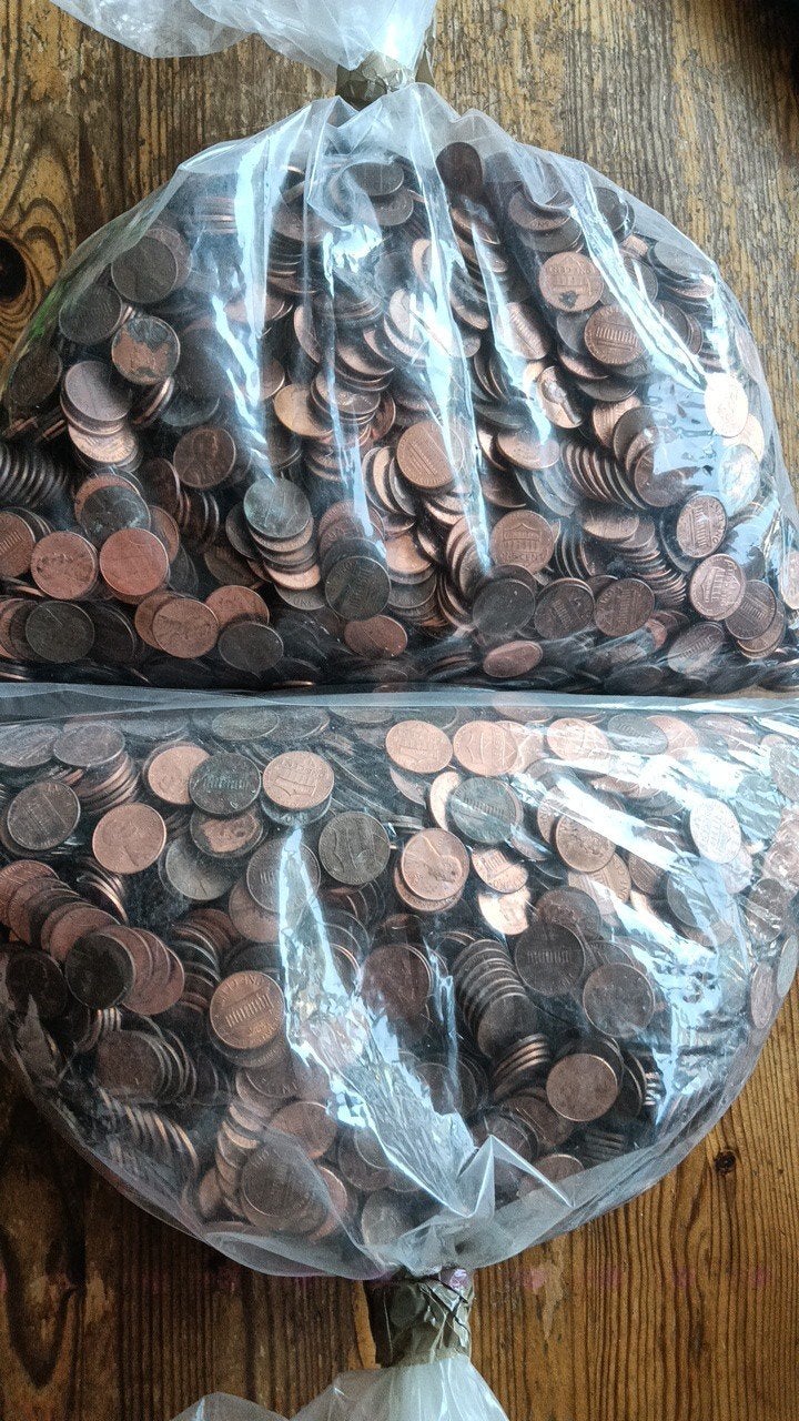 Usa 20 kg centen Amerikaanse pennie penny's a 6,5€ per kg, Ophalen of Verzenden, Buitenland, Munten