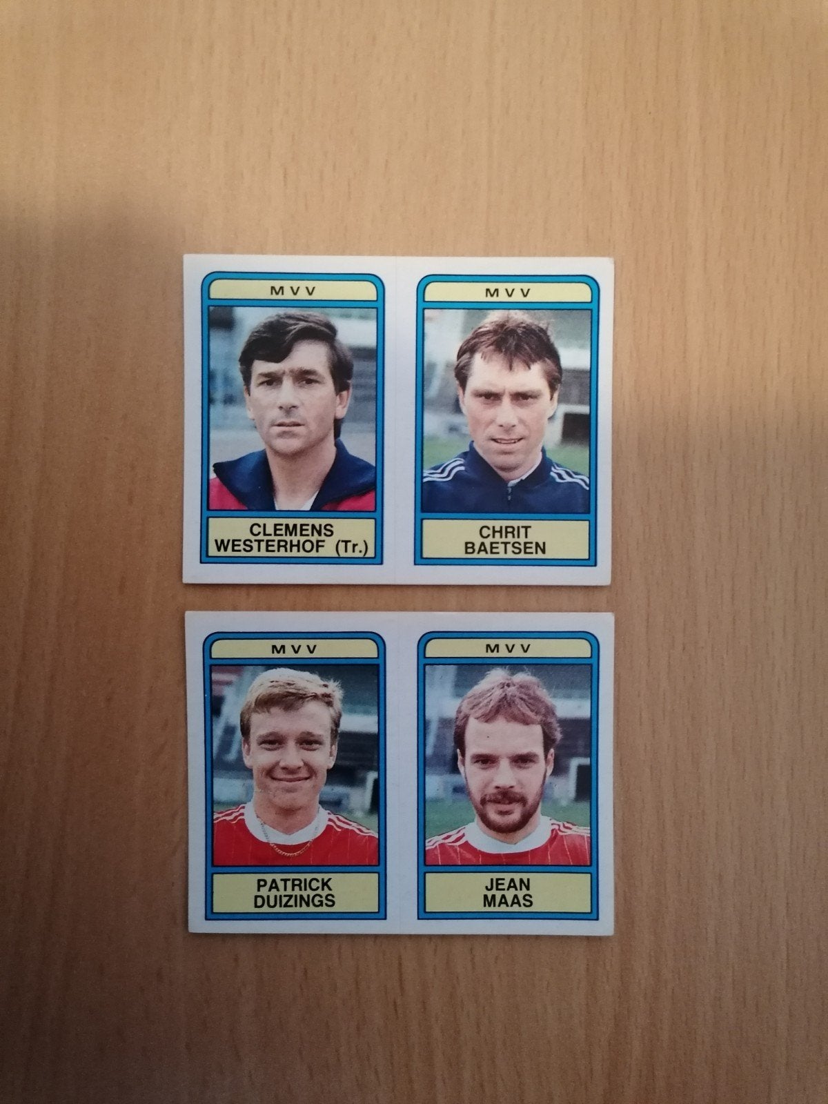 Panini Voetbal 84 MVV 2x., Verzamelen, Ophalen of Verzenden, Zo goed als nieuw, Sport