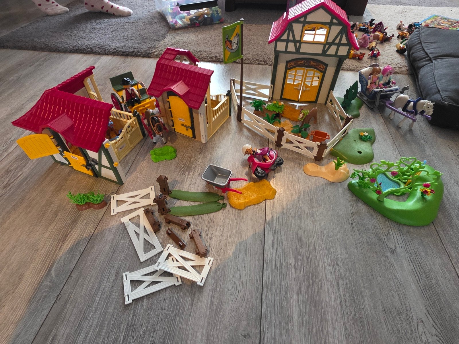 playmobil manege, Gebruikt, Gebouw, Complete set, Ophalen of Verzenden