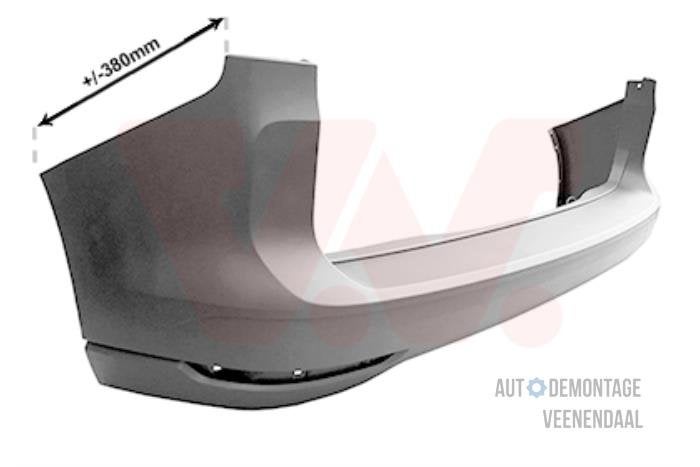 Achterbumper van een Volkswagen Caddy, -, Volkswagen, -, Nieuw