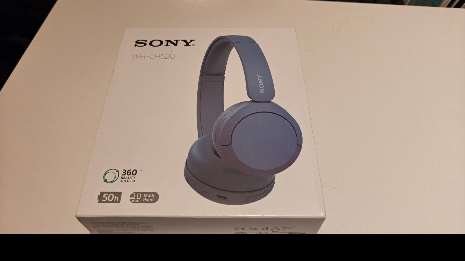 Sony WH-CH520 Draadloze On-ear Koptelefoon - Blauw, Audio, Tv en Foto, Koptelefoons, Draadloos, On-ear, Ophalen of Verzenden, Zo goed als nieuw