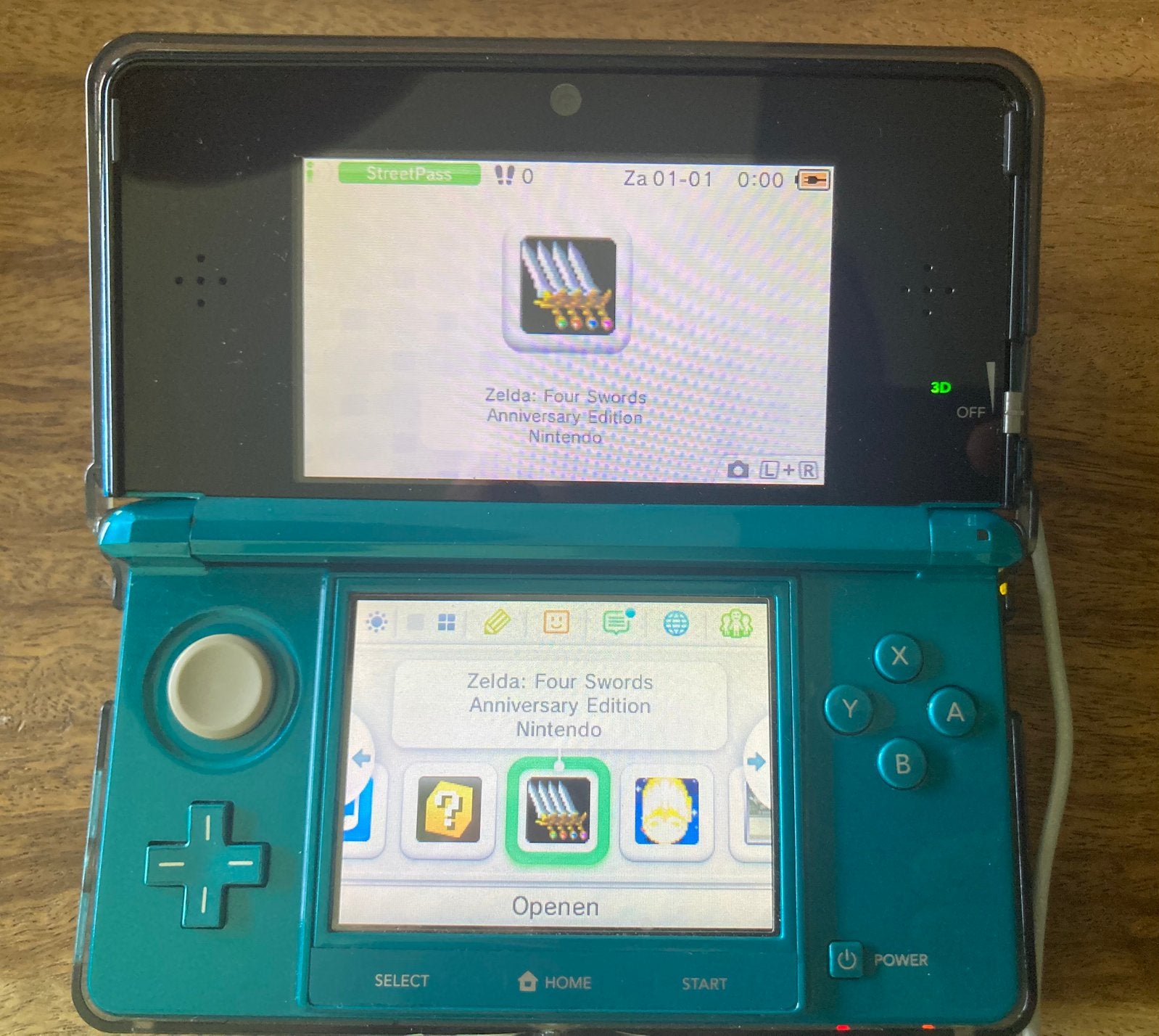 Nintendo 3DS met spelletjes - Zelda 4 swords anniversary, Ophalen of Verzenden, Zo goed als nieuw, 3DS