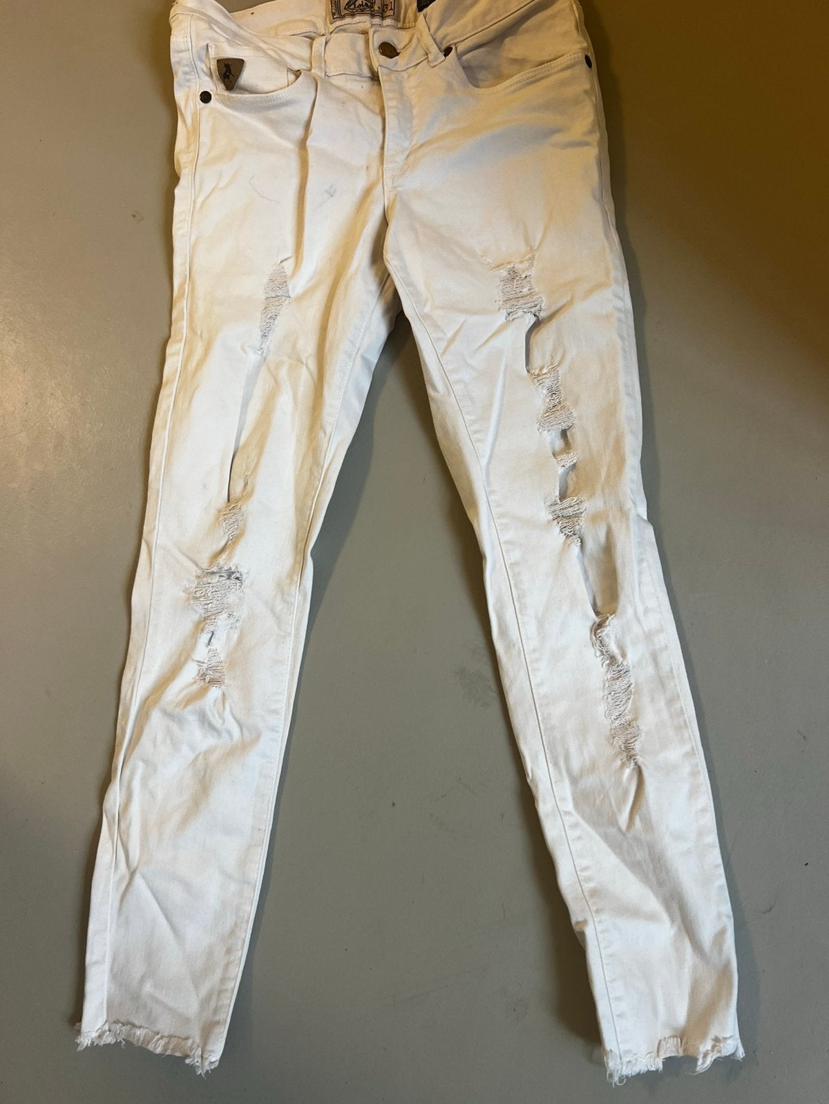 Witte spijker skinny, Wit, Ophalen of Verzenden, Zo goed als nieuw, Maat 36 (S)