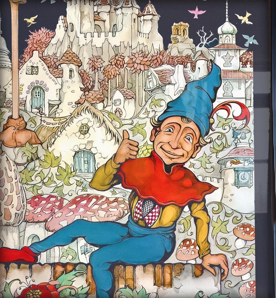 Poster in Frame Efteling Sprookjesbos A. Pieck, Verzamelen, Verzenden, Nieuw, Beeldje of Poppetje