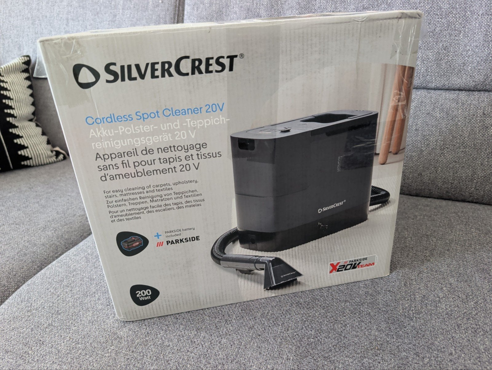 SILVERCREST Accu-bekleed- en tapijtreiniger 20V, Ophalen of Verzenden, Nieuw, Overige typen