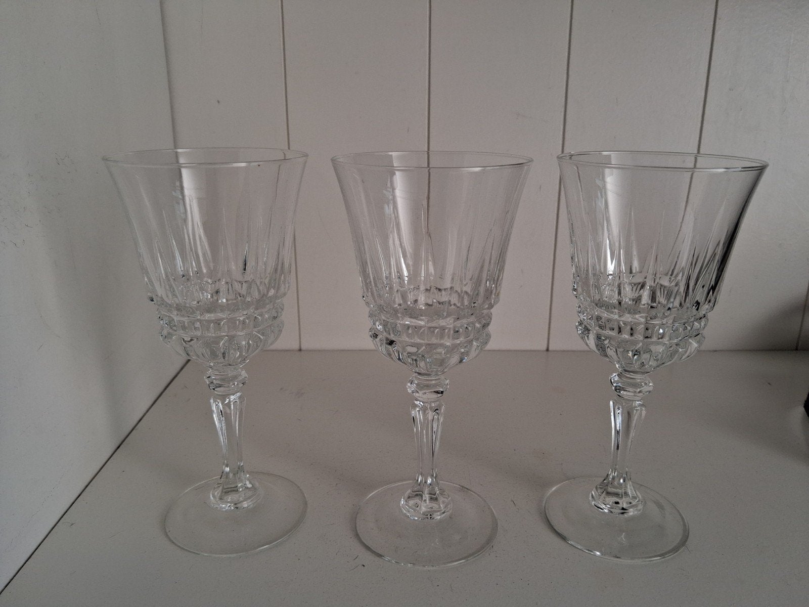 Vintage Cristal D'Arques  loodkristallen wijnglazen, Antiek en Kunst, Ophalen of Verzenden