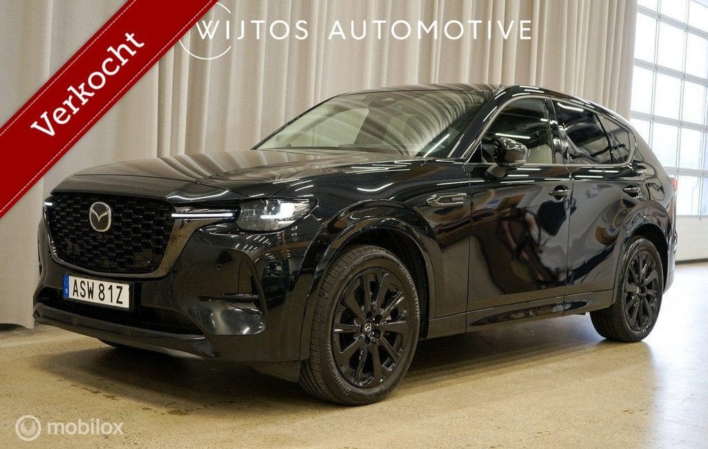 Mazda CX-60 2.5 e-SkyActiv PHEV Homura BOSE, Pano, 360, HUD, Auto's, Mazda, Automaat, Gebruikt, 4 cilinders, Zwart
