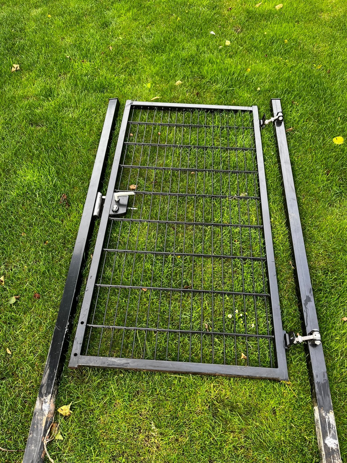 Enkele dubbelstaafmat poort 100x180cm zwart ral9005 8-6-8, Tuin en Terras, Tuinpoorten, Ophalen, Zo goed als nieuw, 200 cm of meer