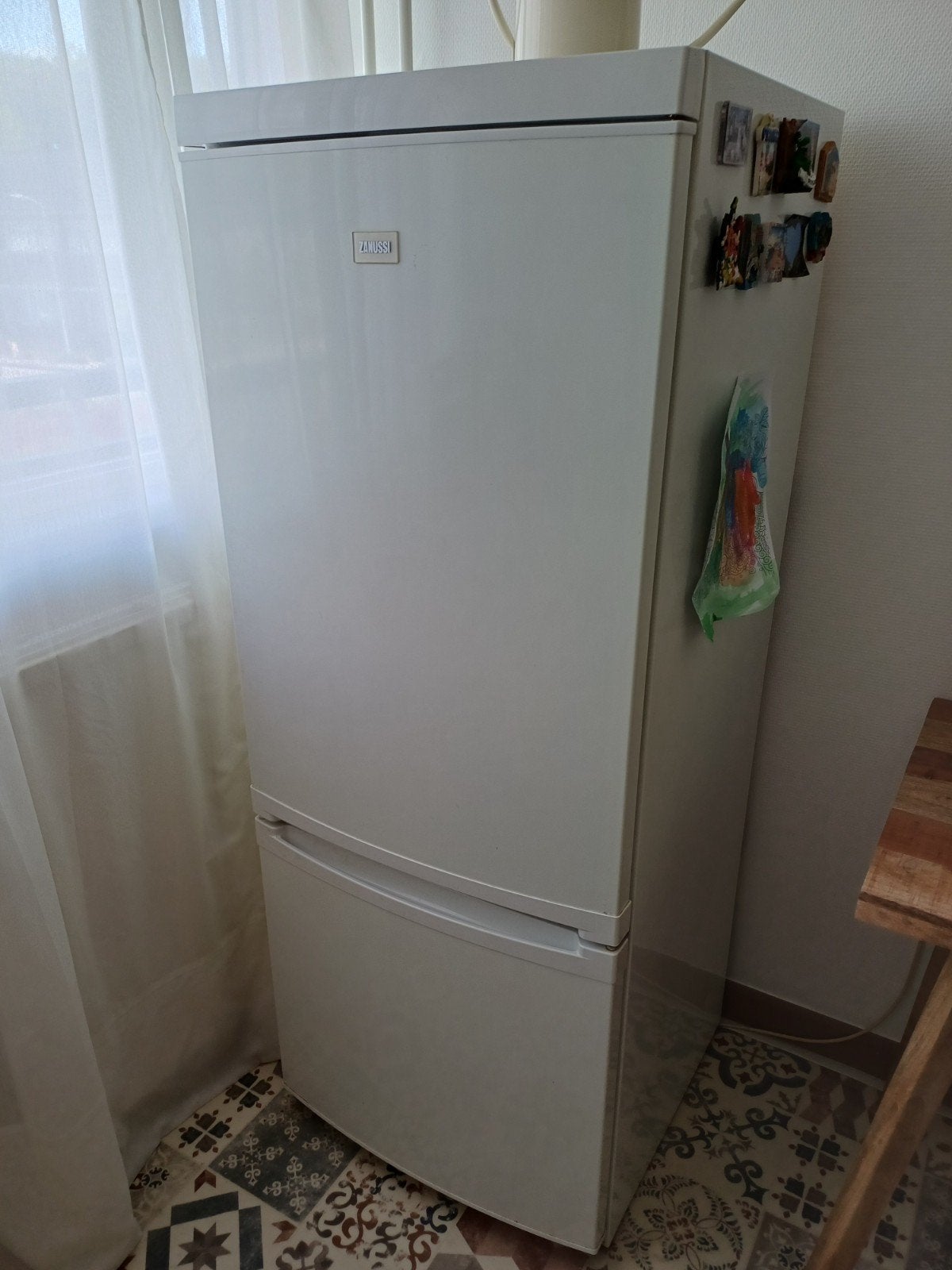 Koelvries combinatie koelkast Zanussi, Witgoed en Apparatuur, Ophalen, Gebruikt, Met aparte vriezer, 160 cm of meer