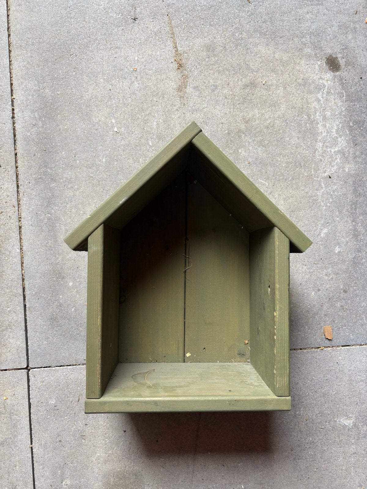 Vijf stuks houten vogelhuisjes/voederhuisjes, Tuin en Terras, Ophalen, Gebruikt