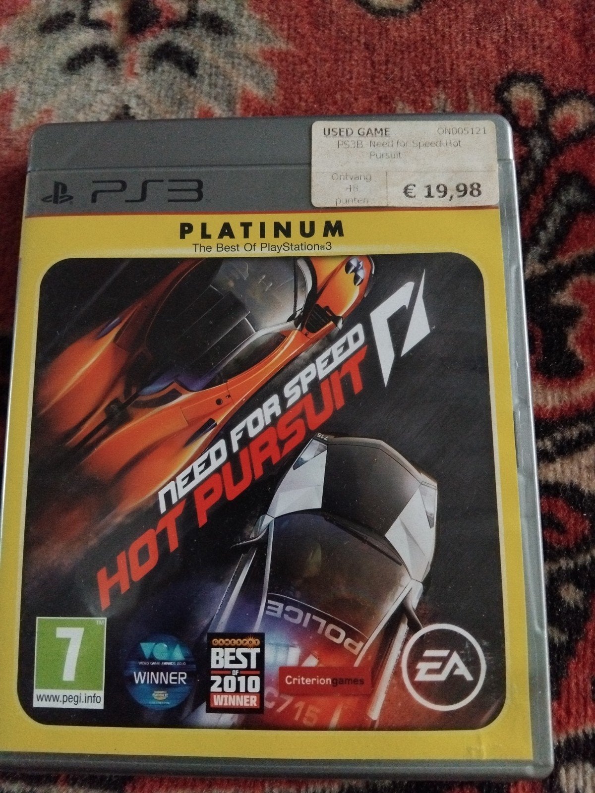 Need for Speed Hot Pursuit Platinum PS3 - Racegame, Spelcomputers en Games, Online, Gebruikt, 1 speler, Racen en Vliegen