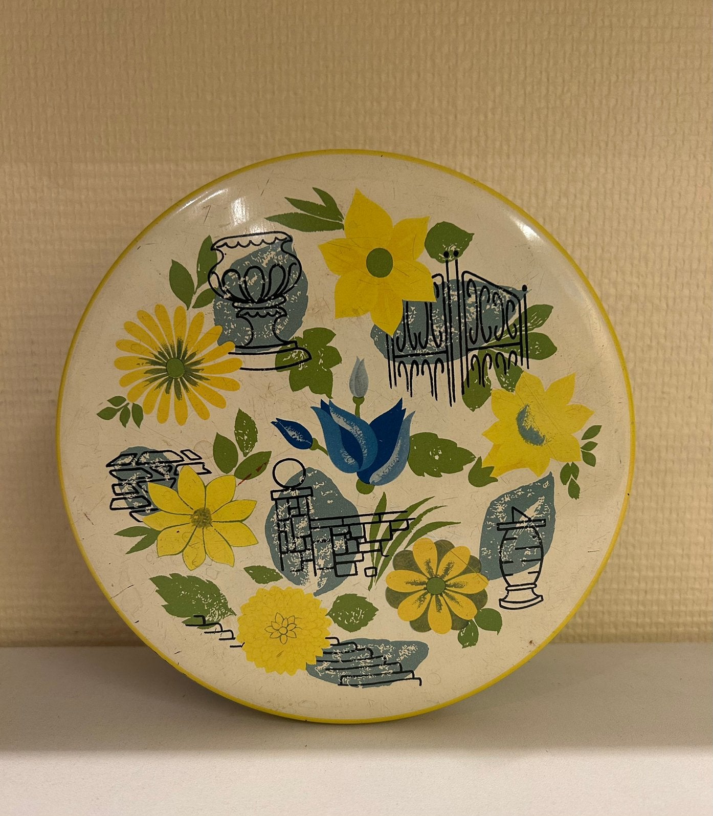 Vintage retro rond koekblik Verkade, Ophalen of Verzenden, Gebruikt, Koek(jes), Verkade