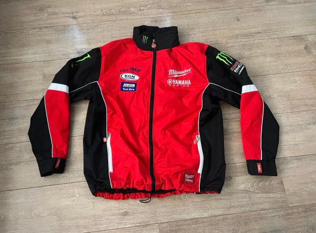 Milwaukee Yamaha Racing Jas - Maat L, Kleding | Heren, Ophalen of Verzenden, Zo goed als nieuw, Maat 52/54 (L), Rood