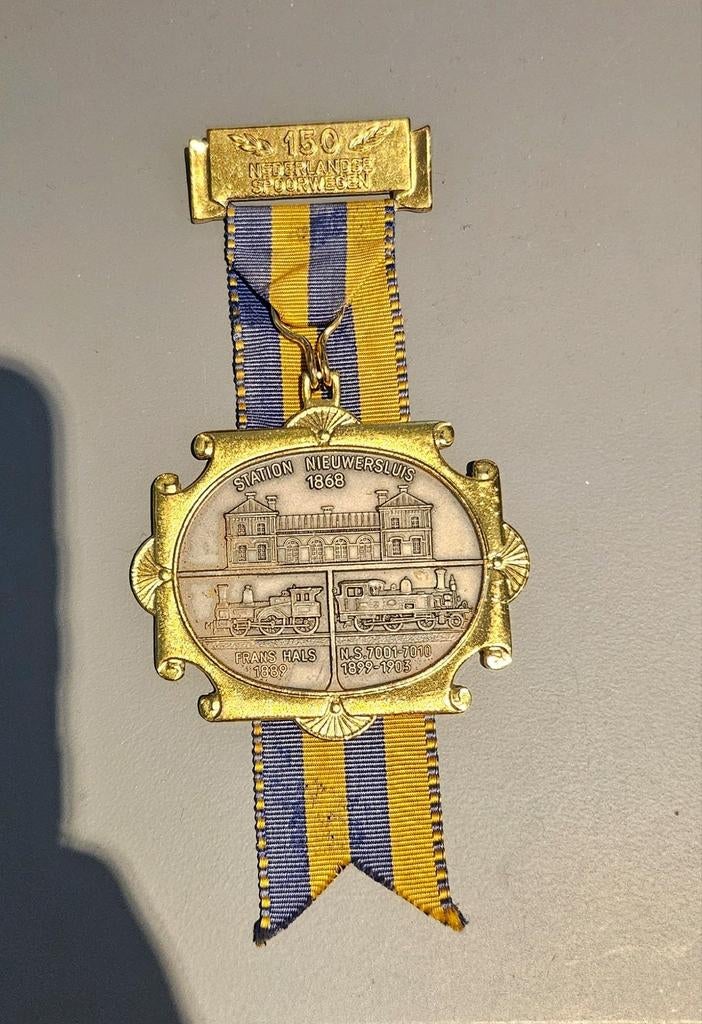 Medaille 150 Jaar Nederlandse Spoorwegen, Ophalen of Verzenden
