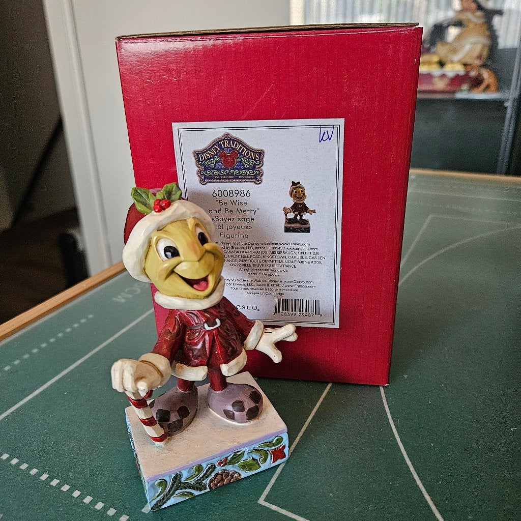 Disney Traditions Jiminy Cricket 'Be Wise and Be Merry', Verzamelen, Ophalen of Verzenden, Peter Pan of Pinokkio, Zo goed als nieuw