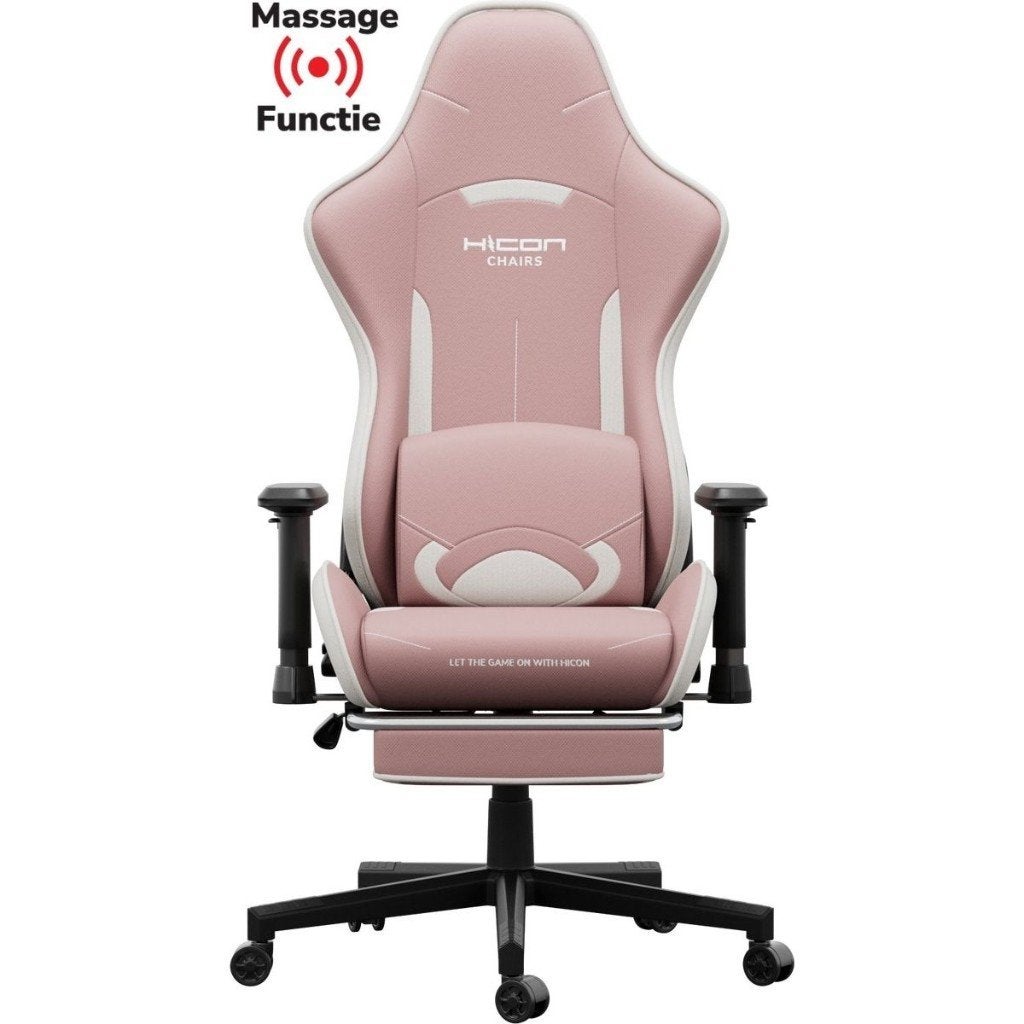 Gamestoel-Ergonomische-Bureaustoel-Rose-Stoffen, Ophalen, Gaming bureaustoel, Zo goed als nieuw, Roze
