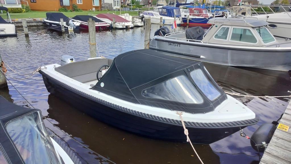 Sloep waterrijk  475  met trailer, Watersport en Boten, 10 tot 30 pk, Gebruikt, Ophalen of Verzenden, 3 tot 6 meter