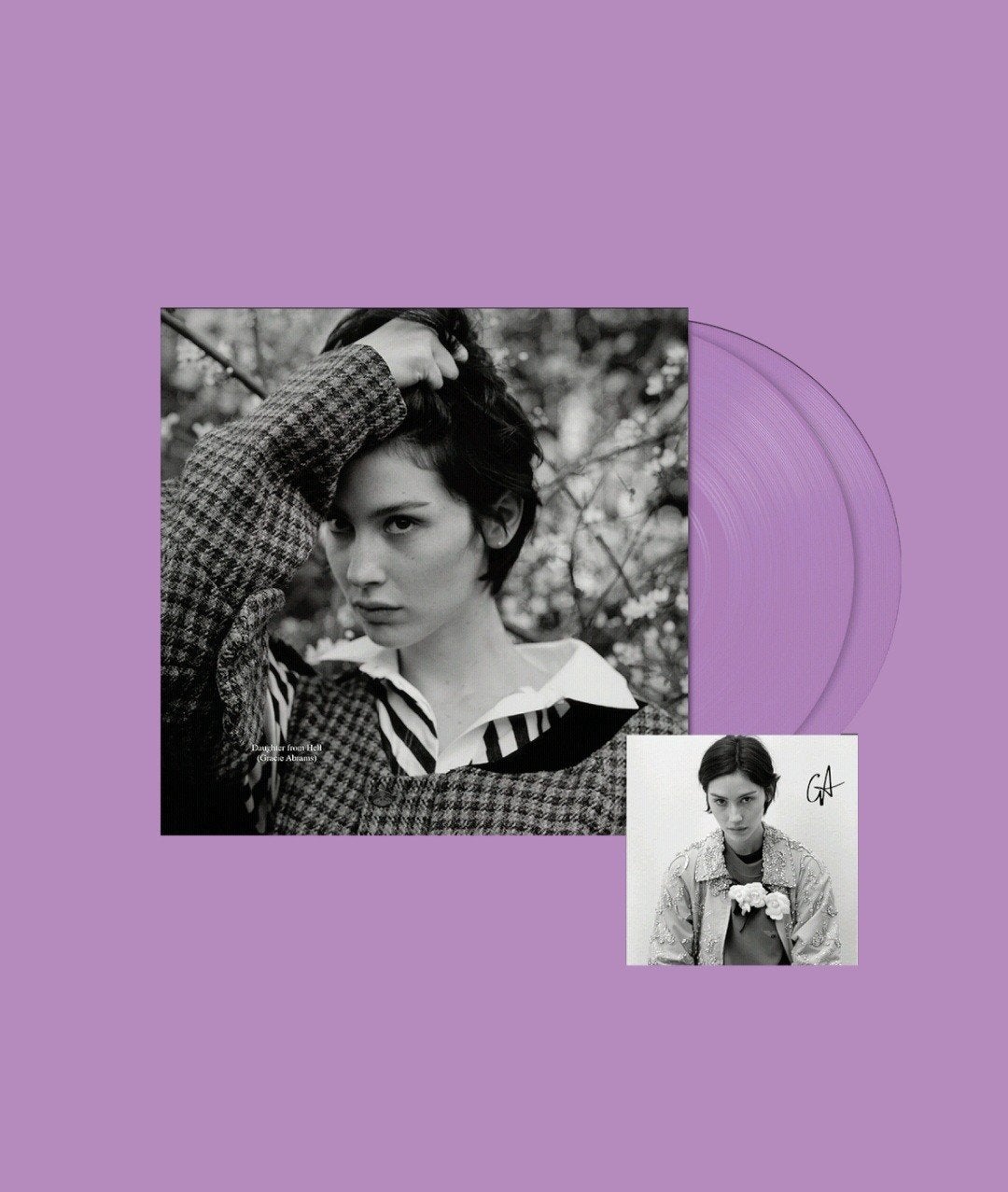 Gracie Abrams Daughter from hell vinyl paars + signed card, Ophalen of Verzenden, 12 inch, Nieuw in verpakking, Colored vinyl