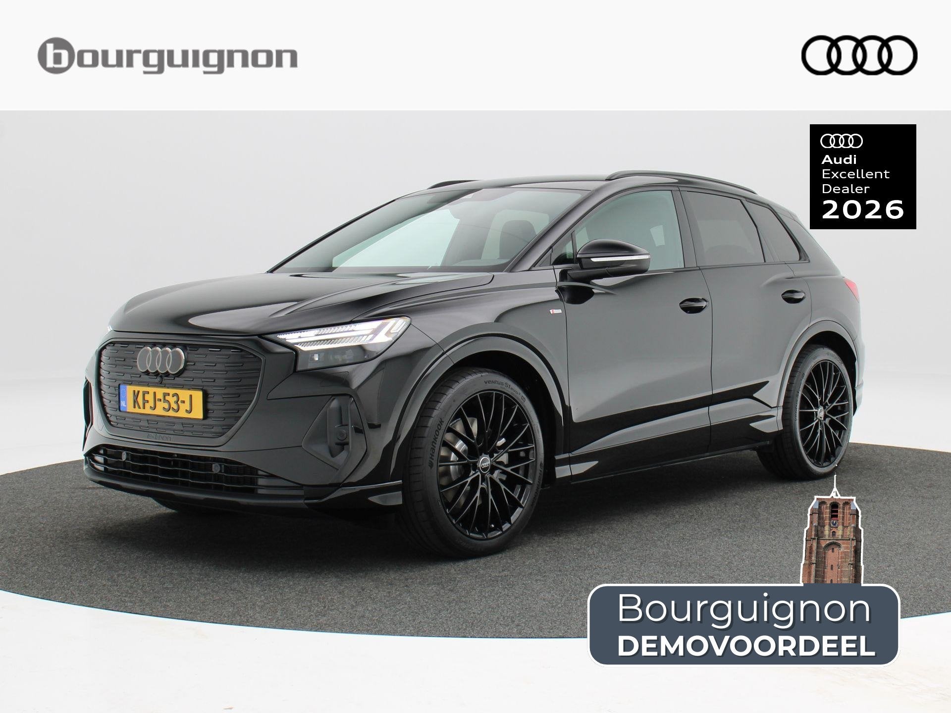 Audi Q4 e-tron 45 quattro | S Edition Competition | 286 PK |, Auto's, Gebruikt, 82 kWh, Automatische klimaatregeling, Zwart