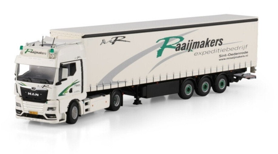 WSI MAN TGX 4X2 + GORDIJNTRAILER RAAIJMAKERS, ., Nieuw, Ophalen of Verzenden, Bus of Vrachtwagen