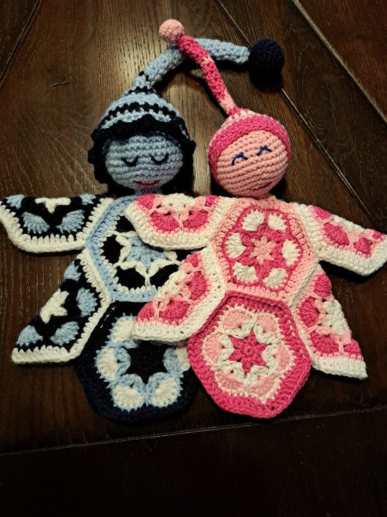 Gehaakt tutdoekje knuffeldoekje pop tut knuffel, Overige karakters, Blauw, Nieuw, Ophalen of Verzenden