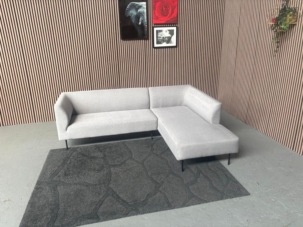 GRATIS LEVERING Loungebank Grijs 230x170 GEREINIGD, Hoekbank, Ophalen of Verzenden, Zo goed als nieuw, 200 tot 250 cm