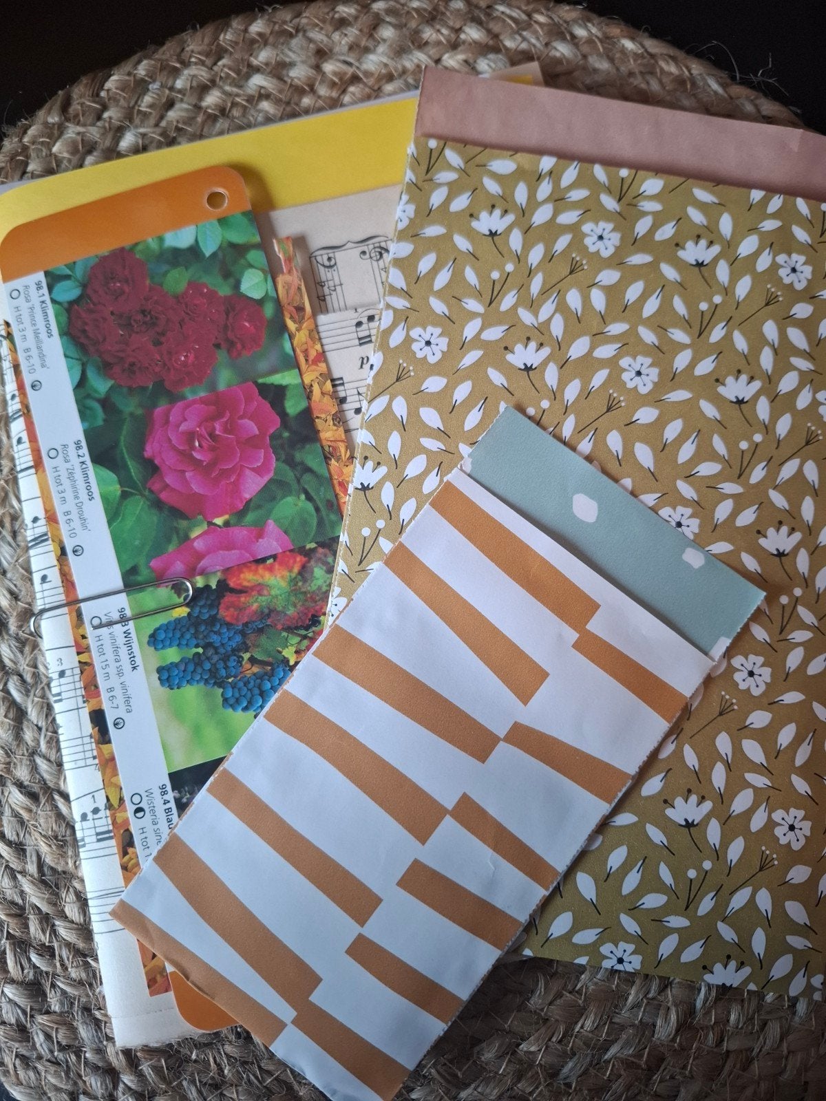 bulletjournal papier setje oranje/geel, Ophalen of Verzenden, Zo goed als nieuw, Papier of Karton