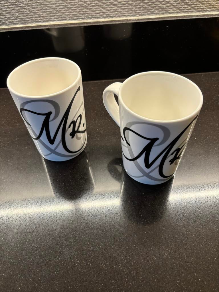 Mr. & Mrs. Koffiemokken Set - Riviera Maison, Ophalen of Verzenden, Zo goed als nieuw