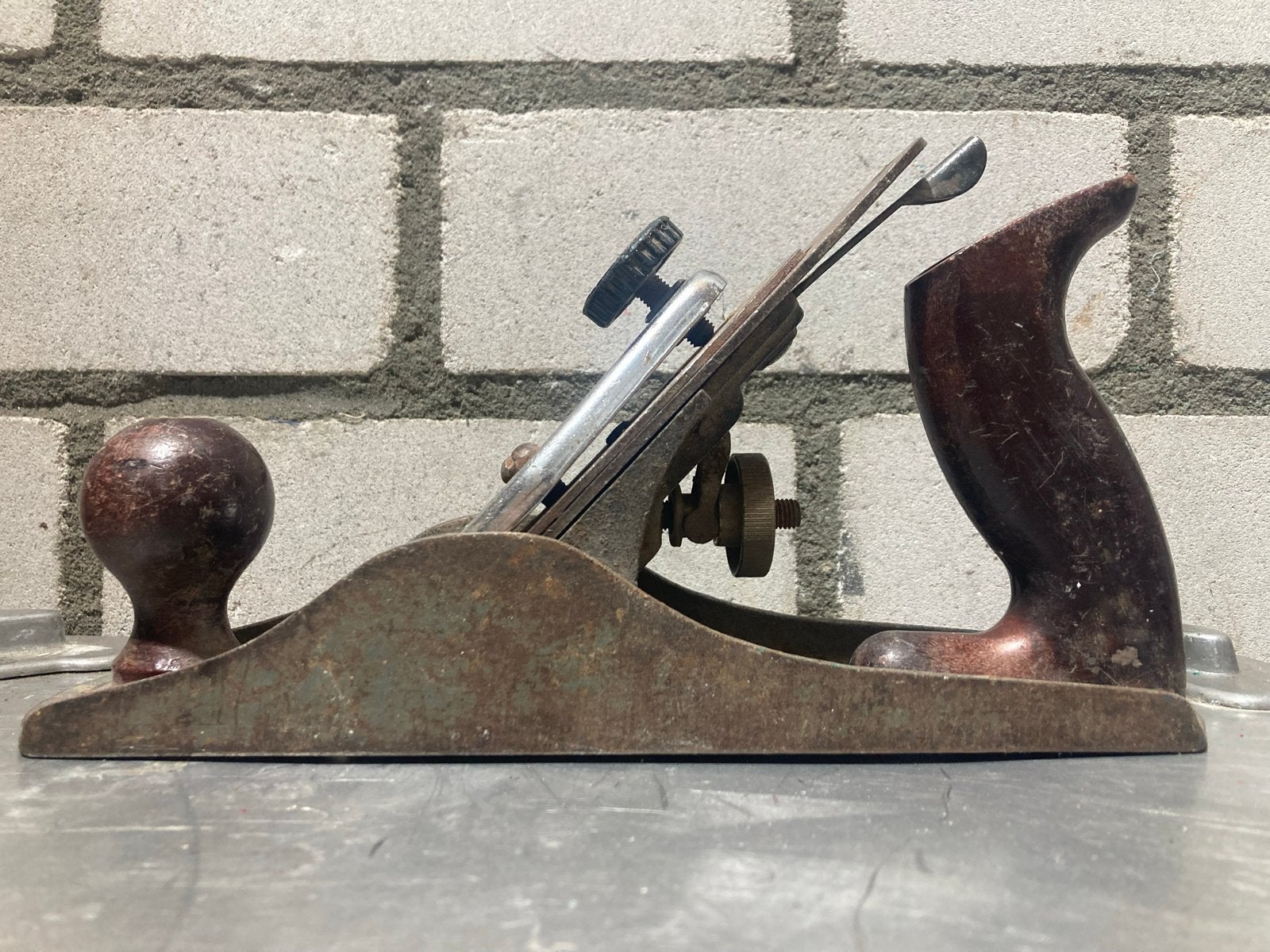 Vintage schaaf - Houten handvat - Metaal, Ophalen of Verzenden