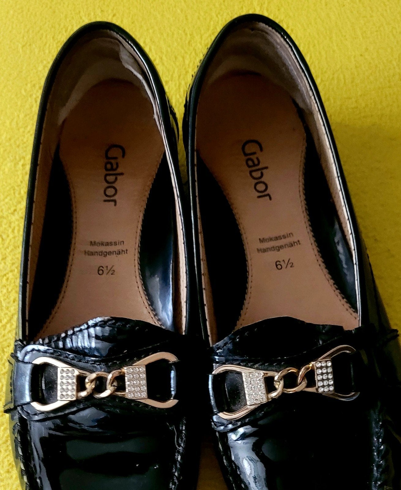 Gabor Lakleren Instappers met Strass - Maat 39, Kleding | Dames, Schoenen, Gabor, Ophalen of Verzenden, Zo goed als nieuw, Instappers