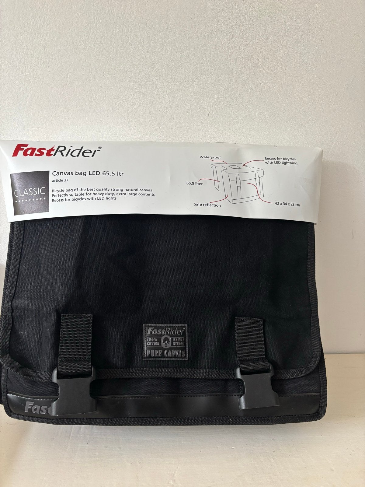 FastRider Canvas fietstas LED 65,5 liter - Nieuw, Ophalen of Verzenden, Nieuw