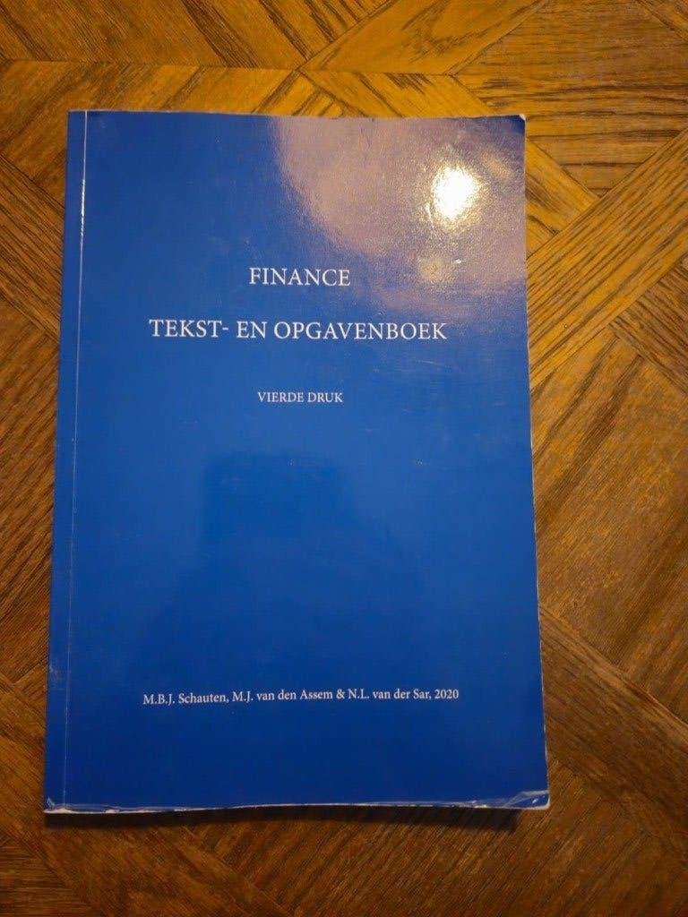 Finance Tekst- en Opgavenboek (Vierde druk), Ophalen of Verzenden, M.B.J. Schauten, Gamma, WO
