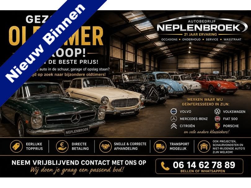 ✨ ✨ Gezocht: Oldtimer te koop!, Auto's, Overige merken, Overige carrosserieën, Overige brandstoffen, Bedrijf