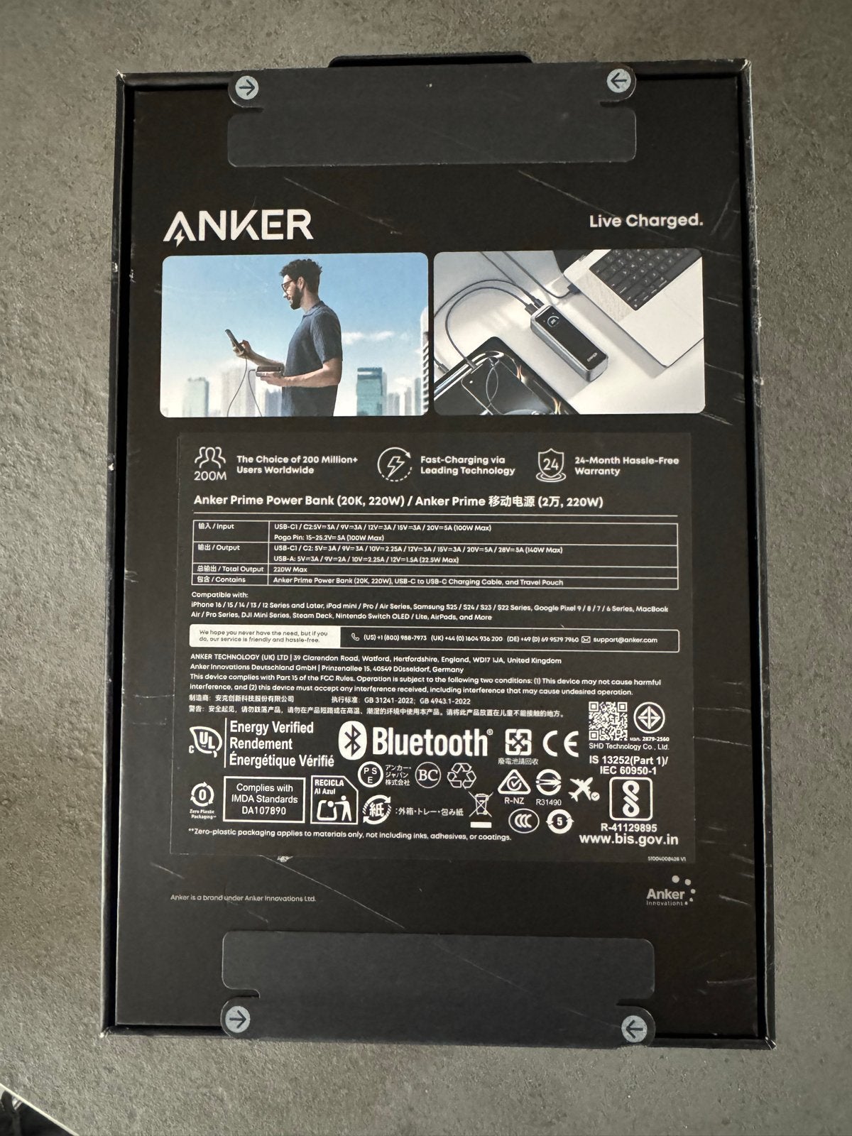 Anker Prime Power Bank (20K, 220W) - Nieuw in seal, Ophalen, Anker, USB-C, Nieuw