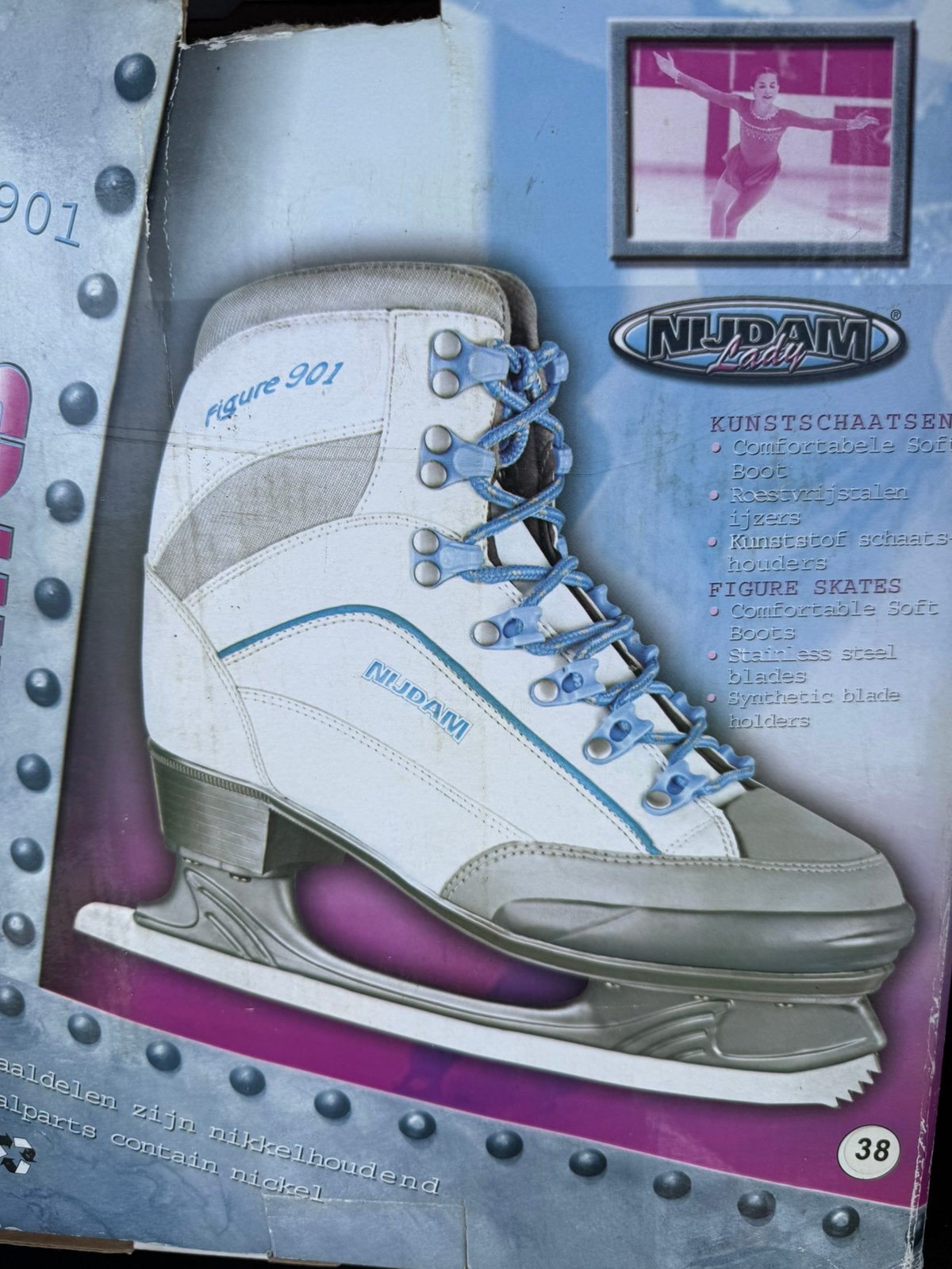 nijdam schaatsen / kunstschaatsen  38, Ophalen of Verzenden, Gebruikt, IJshockeyschaatsen, Nijdam