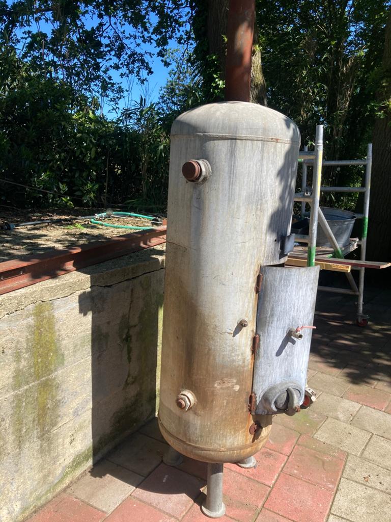 Kachel alles brander buiten kachel, Ophalen, Gebruikt