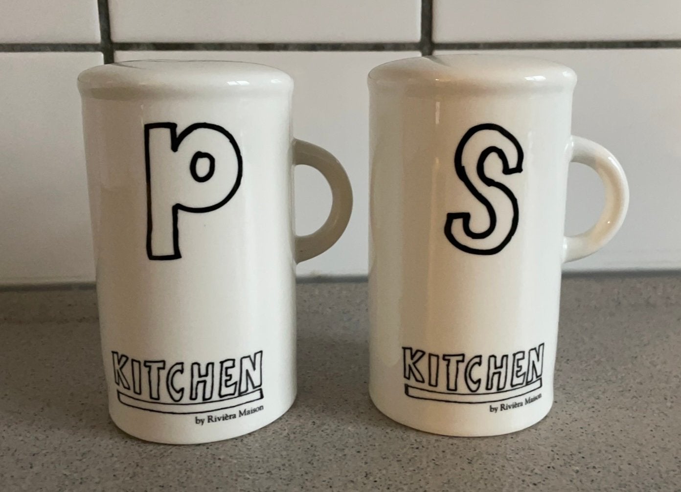 Prachtige peper en zout set Rivièra Maison, Ophalen of Verzenden, Zo goed als nieuw