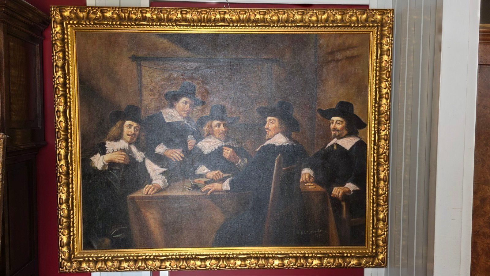Super groot antiek schilderij, Ophalen